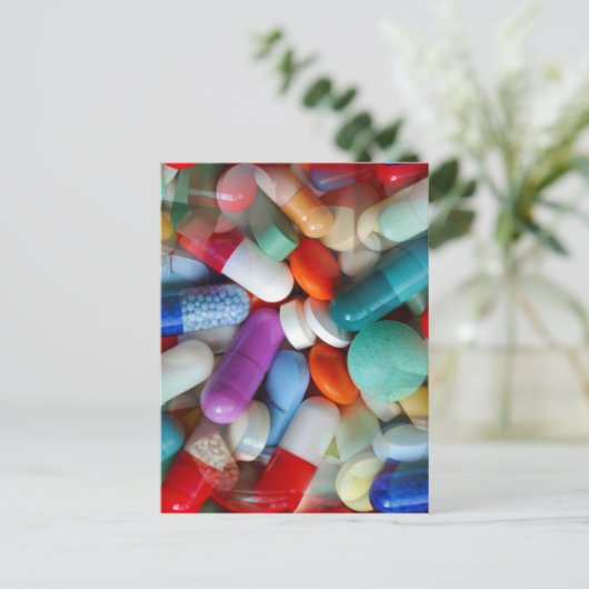 pillen briefkaart (Staand voorkant)