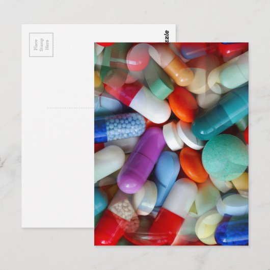 pillen briefkaart (Voorkant / Achterkant)