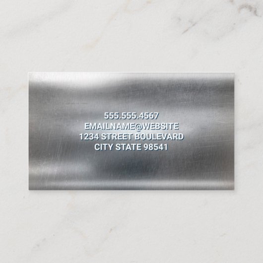 Pillen en Bekerglas | Farmaceutisch Logo | Metaal Visitekaartje (Achterkant)