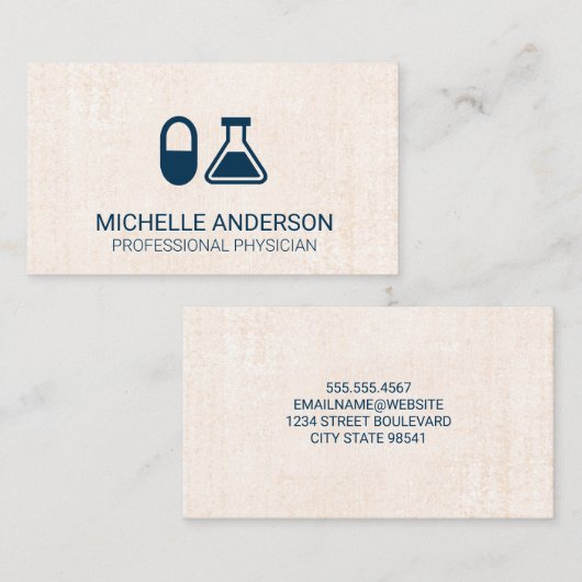 Pillen en Bekerglas | Farmaceutisch Visitekaartje (Voorkant / Achterkant)