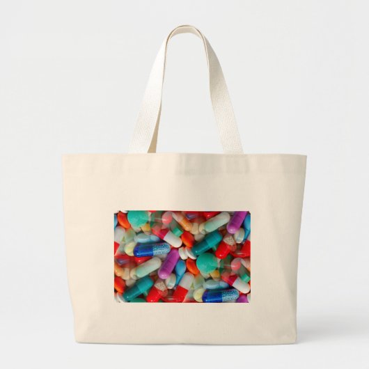 pillen grote tote bag (Voorkant)