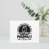 Pillen Pharmacist Pharmaceutical Technicia Gift Briefkaart (Staand voorkant)