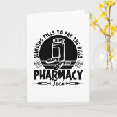 Pillen Pharmacist Pharmaceutical Technicia Gift Kaart (Gele Bloem)
