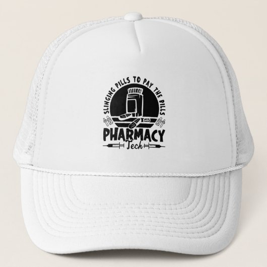 Pillen Pharmacist Pharmaceutical Technicia Gift Trucker Pet (Voorkant)