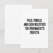 Pillen, sensatie en kassa's - de apotheken bedankkaart (Voorkant / Achterkant)