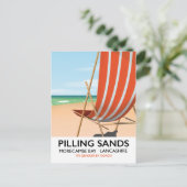 Pilling Sands Morecambe Bay, Lancashire Briefkaart (Staand voorkant)