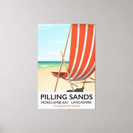 Pilling Sands Morecambe Bay, Lancashire Canvas Afdruk (Voorkant)