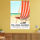 Pilling Sands Morecambe Bay, Lancashire Canvas Afdruk (Insitu (Woonkamer))