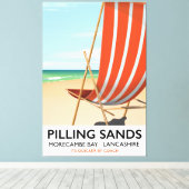 Pilling Sands Morecambe Bay, Lancashire Canvas Afdruk (Insitu (Houten vloer))