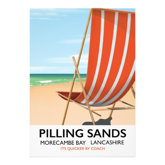 Pilling Sands Morecambe Bay, Lancashire Foto Afdruk (Voorkant)