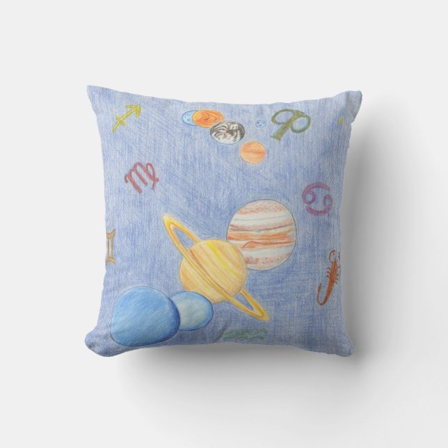 Pillow 13 Zodiac Planets Kussen (Voorkant)