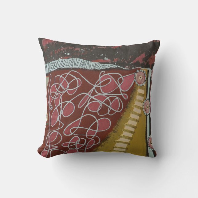 Pillow, 16 x 16 inch, dingen worden gecompliceerd  kussen (Voorkant)