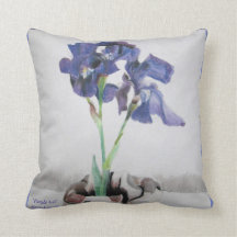 Pillow, 16x16 met "Paarse iris" door ALarsenArtist
