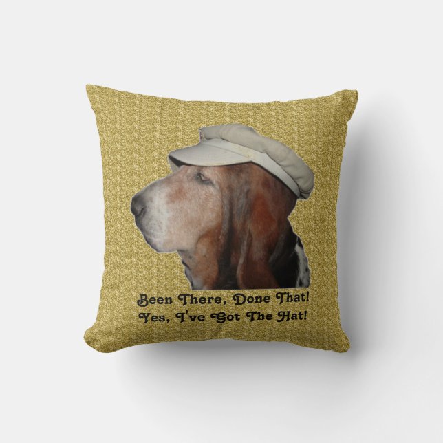 Pillow Basset Hond was er al. Kussen (Voorkant)