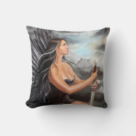 Pillow Black Angel Kussen