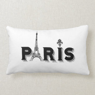 Pillow-black en white-PARIS Kussen