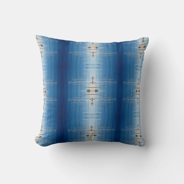 Pillow Blue Water Abstraction Design Kussen (Voorkant)