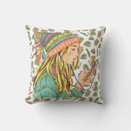 Pillow Boho Pet Girl Kussen