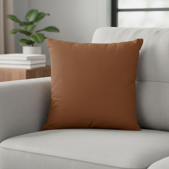 pillow brown simple solid color kussen (Creator heeft geüpload)