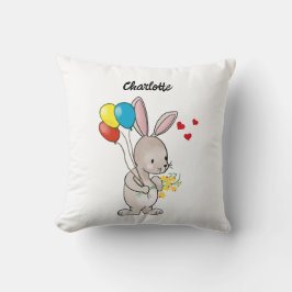 Pillow "Bunny with Balloons" Kussen