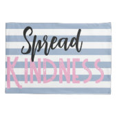 Pillow Case Stripe White and Blue Spread Kindness Kussensloop (Achterkant)