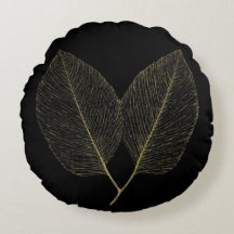 Pillow Chic Golden Foliage Noir Accent Decor