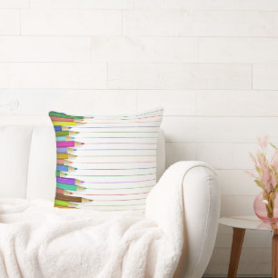 Pillow - Colour Pencil lijnen Kussen