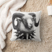 Pillow Cushion gothic Goat Art beroemd gemaakt doo Kussen (Deken)
