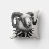 Pillow Cushion gothic Goat Art beroemd gemaakt doo Kussen (Voorkant)