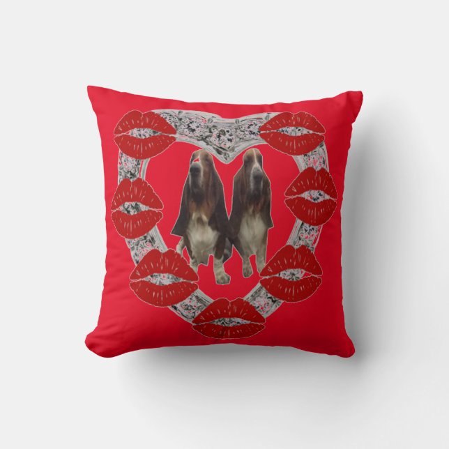 Pillow Diamond Heart met bezittingen en kussens (Voorkant)