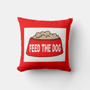 Pillow Dog Bowl Red Feed De hond Kussen