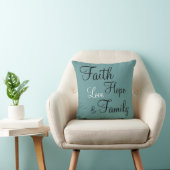 Pillow - Faith Hope Love Family Kussen (Stoel)