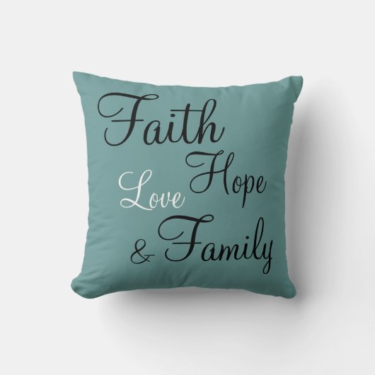 Pillow - Faith Hope Love Family Kussen (Voorkant)