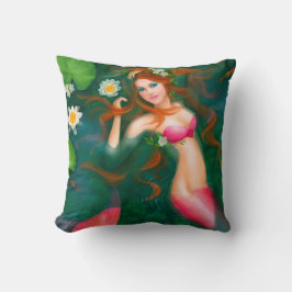 Pillow Fantasy red mermaid Kussen