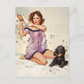 Pillow Fight Pin Up Briefkaart (Voorkant)