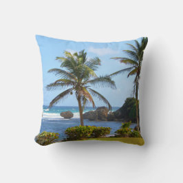 Pillow, fotografie, Barbados, oceaan, palmboom Kussen