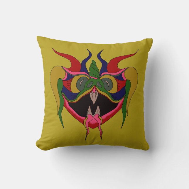 PILLOW GEDETAILLEERDE CHINESE DRAGON ART PRINT KUSSEN (Voorkant)