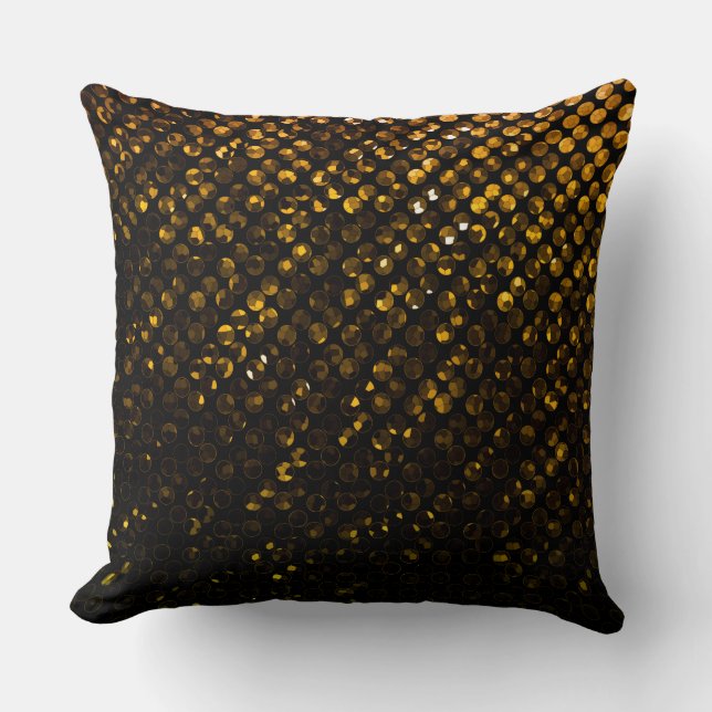 Pillow Gold Crystal Bling Strass Kussen (Voorkant)