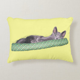 Pillow - Grey Kitten Accent Kussen