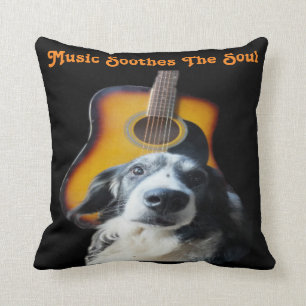 Pillow Guitar Dog Kussen