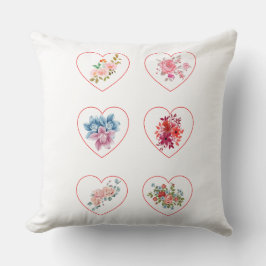 Pillow Hearts met bloemen Kussen