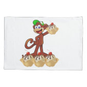 Pillow Hoesje Banana Split Monkey Kussensloop (Achterkant)