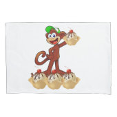 Pillow Hoesje Banana Split Monkey Kussensloop (Voorkant)