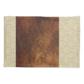 Pillow Hoesje Beige Brown Pattern Kussensloop (Achterkant)