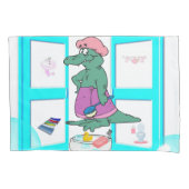 Pillow Hoesje Bubble Bath Alligator Kussensloop (Voorkant)