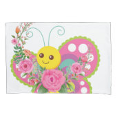 Pillow Hoesje Butterfly Floral Kussensloop (Voorkant)