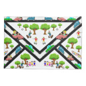 Pillow Hoesje Cars Dogs Kinder Park Trees Kussensloop (Achterkant)
