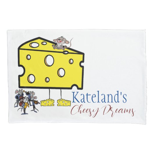 Pillow Hoesje Cheesy Dreams Music Kussensloop (Voorkant)