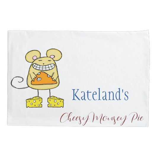 Pillow Hoesje Cheesy Mousey Pie Kussensloop (Achterkant)