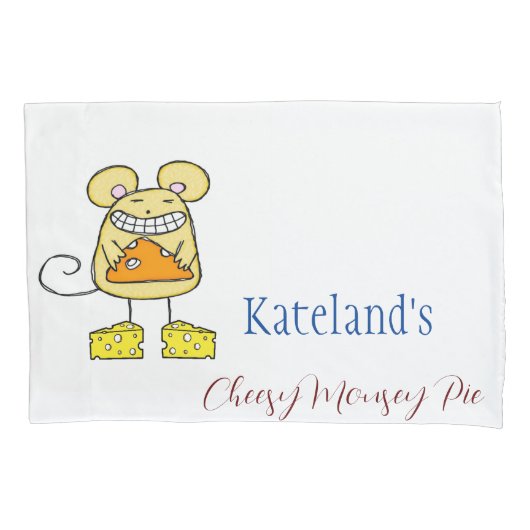 Pillow Hoesje Cheesy Mousey Pie Kussensloop (Voorkant)
